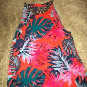 Jennifer Lopez Sleeveless Tropical Tank